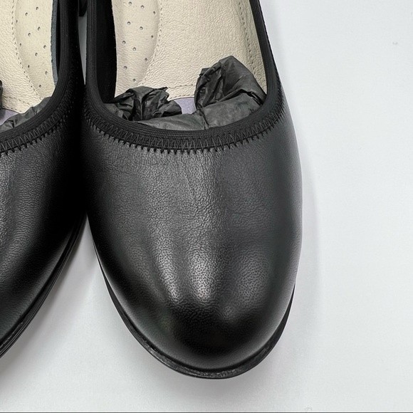 Aravon Womens Size 8 Black‎ Leather Pumps Heels Shoes Comfort Career Work Office - Picture 5 of 14